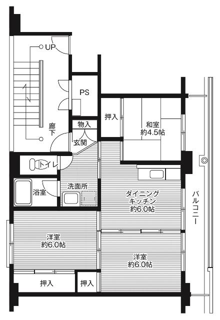 ビレッジハウス更埴2号棟 間取り図画像