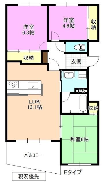 メイデンヘアー・Ａ 間取り図画像