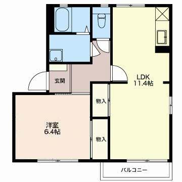 フレグランスこんどうＢ 間取り図画像