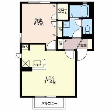 ラフォーレかわい　Ｂ棟 間取り図画像