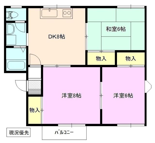 ワイド南俣　Ｃ棟 間取り図画像