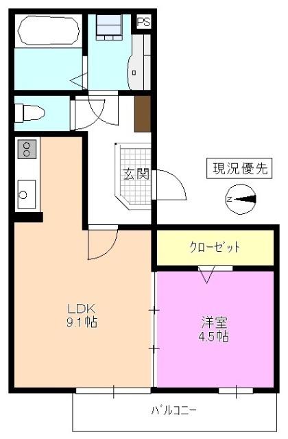 Wing女鳥羽 間取り図画像