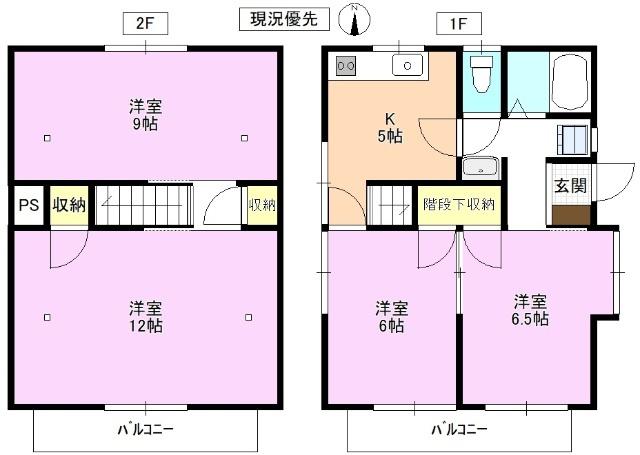 緑が丘アパート 間取り図画像