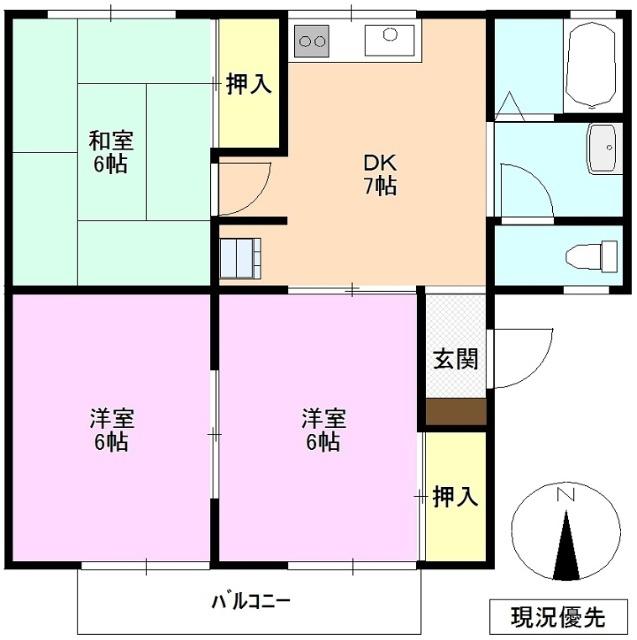 長野ガーデンハイツ　Ｂ棟 間取り図画像