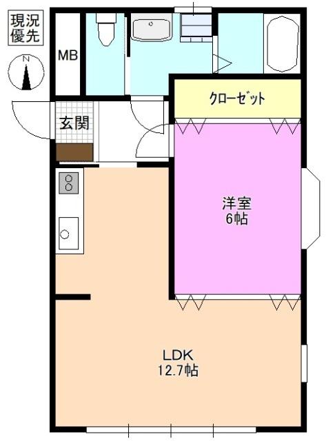 メルベージュＳ棟 間取り図画像