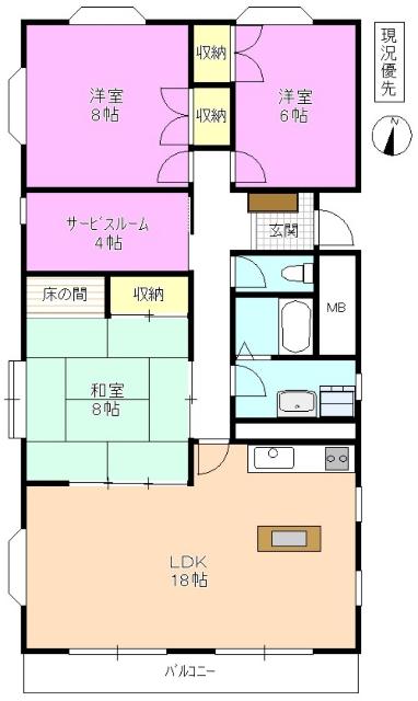セントラルコーポ城山 間取り図画像