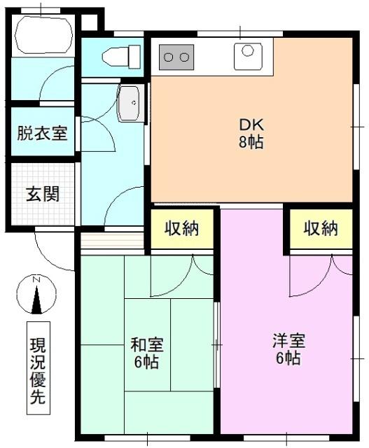 パストラーレ常磐城 間取り図画像