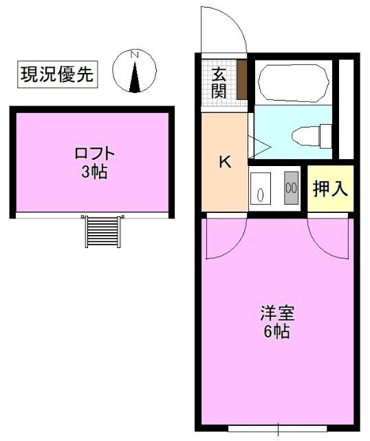 ヴィラ滝沢女鳥羽 間取り図画像