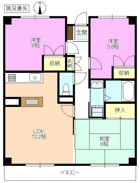 エスト白板 間取り図画像