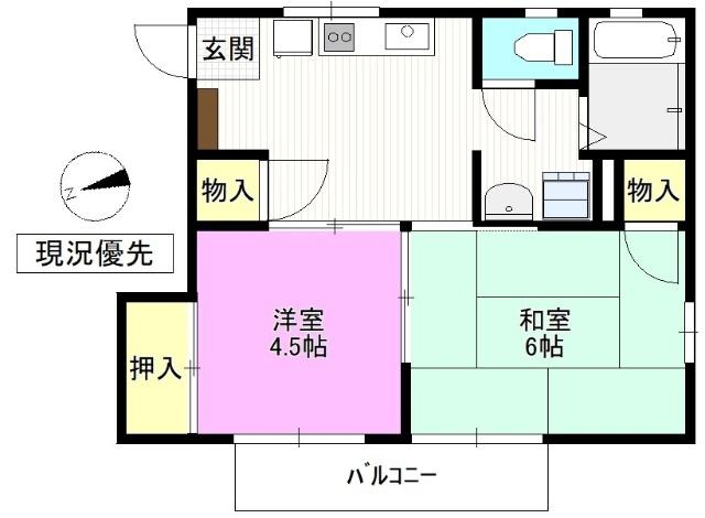シティハイム富士 間取り図画像