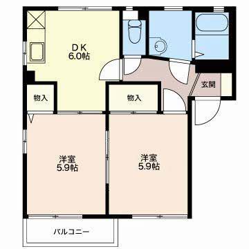 フレグランス北村Ａ 間取り図画像