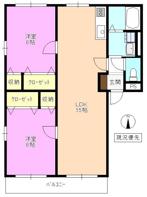 ＬａＬａコートＢ棟 間取り図画像