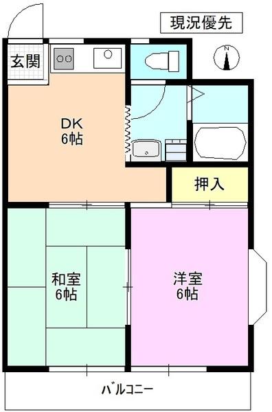アップルハイツタケダ 間取り図画像
