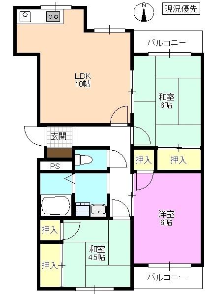 筒井マンション 間取り図画像