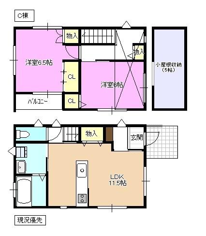 ＴＲＡＤ　ＱＵＴＥ　Ｃ棟 間取り図画像