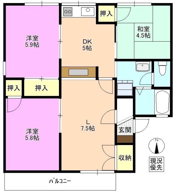 グラースノザワ 間取り図画像