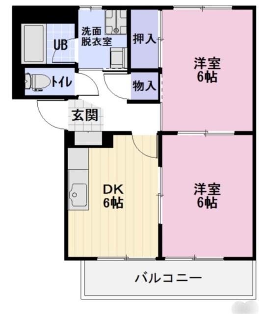 エバーグリーンハイムＢ 間取り図画像