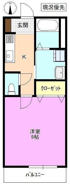 マンションピースフル 間取り図画像