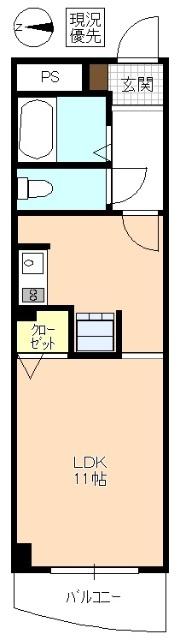 センターイン伊勢町 間取り図画像