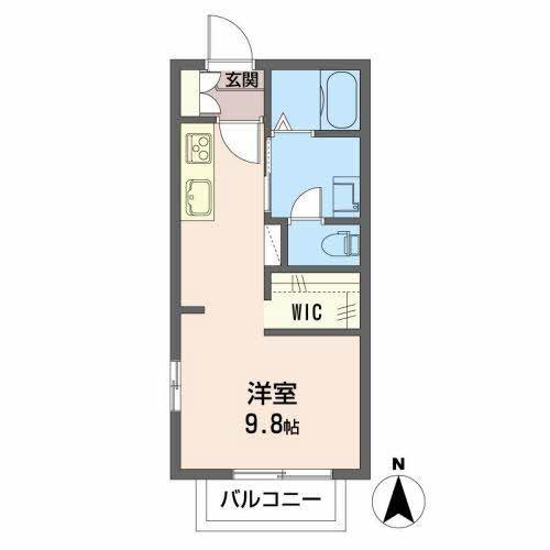 ディアス巾下　Ｂ 間取り図画像