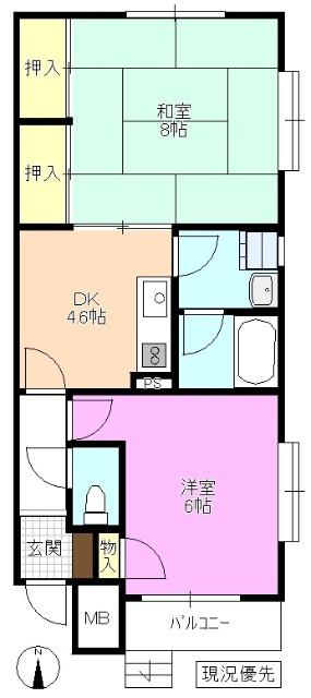 シャインパレス中村 間取り図画像