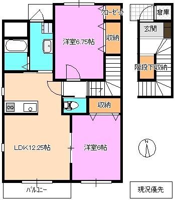 ソレアード　A棟 間取り図画像