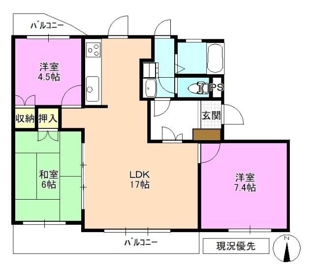 カサフィーナAⅡ 間取り図画像
