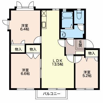 ゼネラルハウスＫ　Ａ 間取り図画像