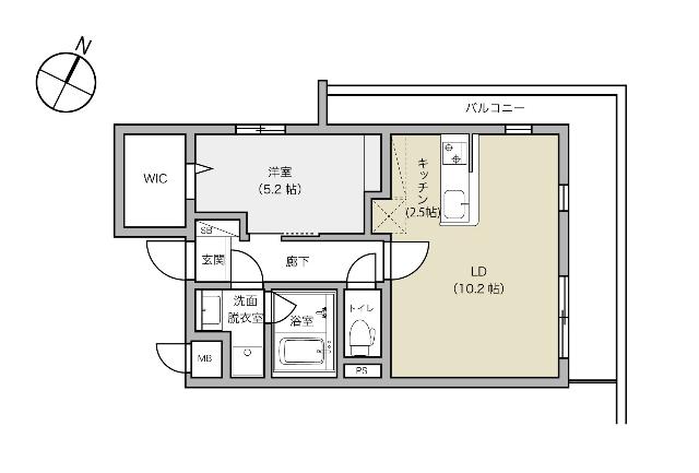 ジュヴネ白板 間取り図画像