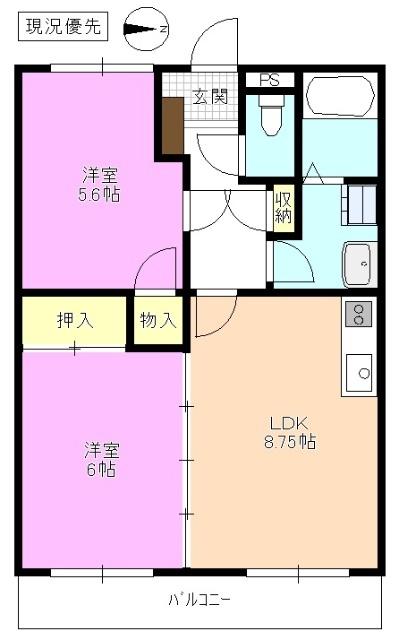 ハイツヒルトップ 間取り図画像