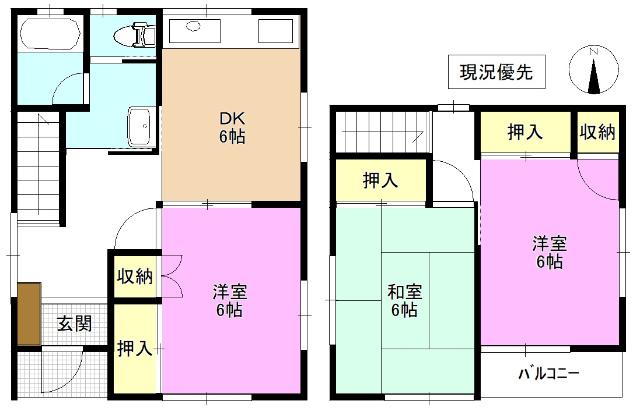 長野市吉田一戸建 間取り図画像