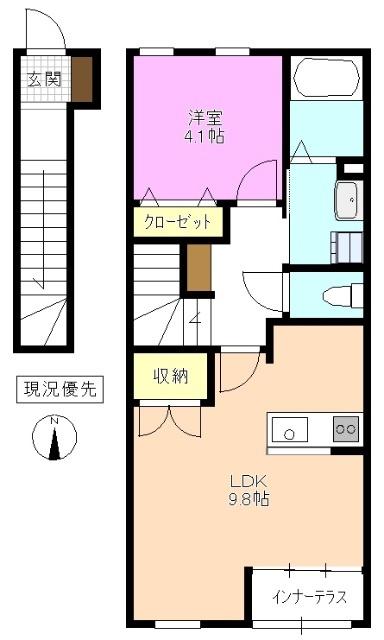 グランデール元町 間取り図画像