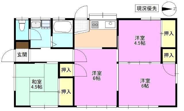 奈良井貸家 間取り図画像