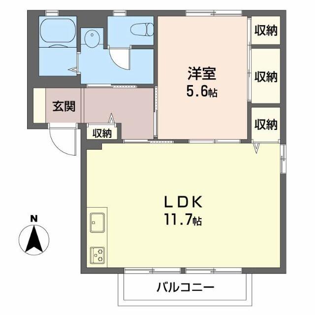 グリーンハイツ島立Ａ 間取り図画像