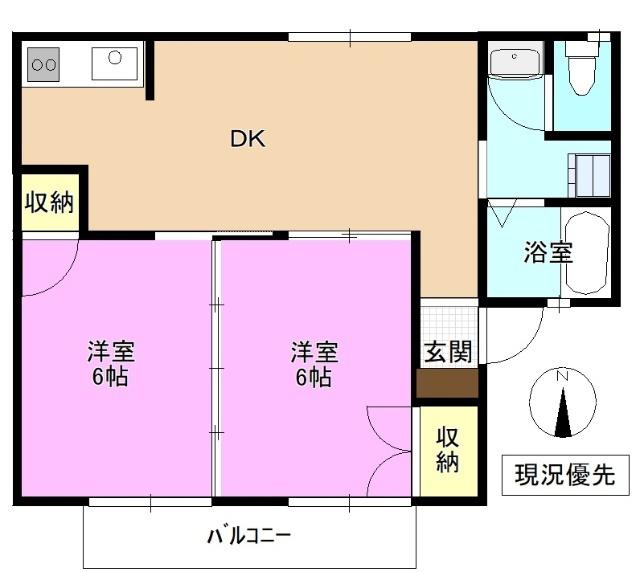 オリックスハイツあらい 間取り図画像