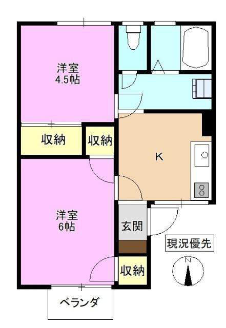 ヴィラ桜ヶ岡 間取り図画像