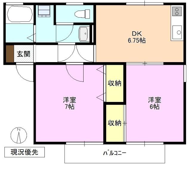 フローレンス・エム　Ｂ棟 間取り図画像