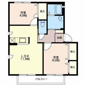 アザレアコート　Ｃ棟 間取り図画像