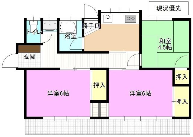 長野市大字東和田テラスハウス 間取り図画像
