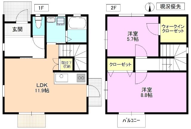須山様戸建賃貸住宅Ｂ棟 間取り図画像