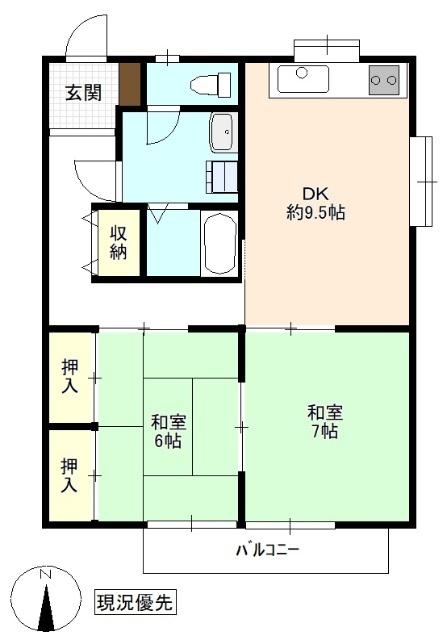 桑原ニューハイツ 間取り図画像