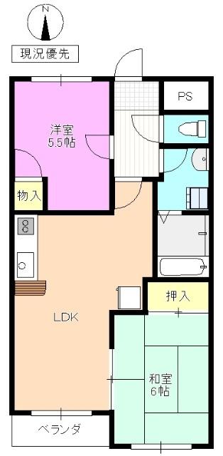 メゾン21篠井原A棟 間取り図画像