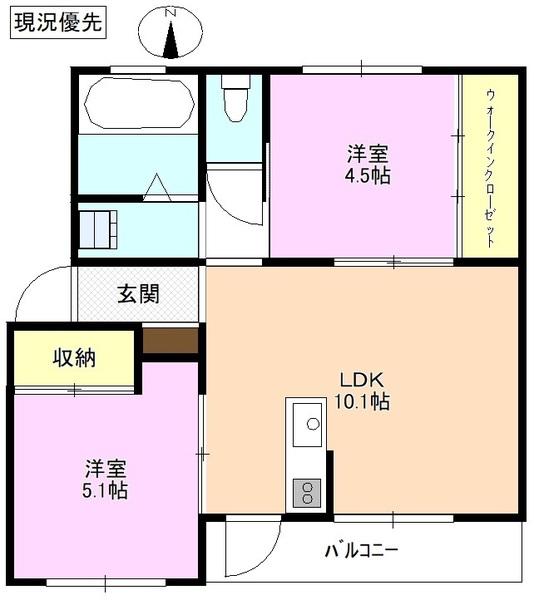 ペイ・ルミエール長野 間取り図画像