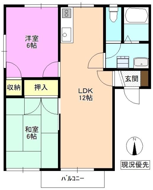 ベルメゾンIHORI　Ｎ 間取り図画像