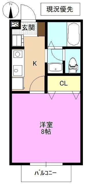 ヴィラ宮沖 間取り図画像