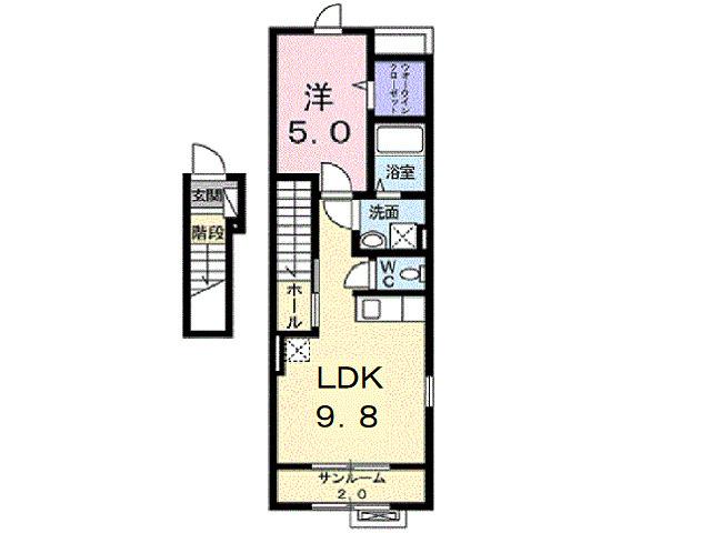 グレイス・チェスタ　Ａ（201） 間取り図画像