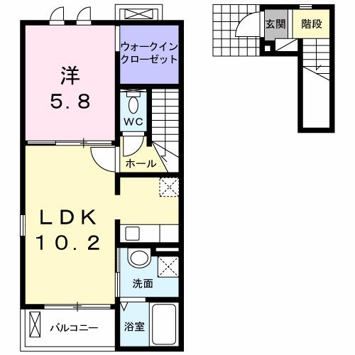 エクセレントロジェ　Ａ（203） 間取り図画像