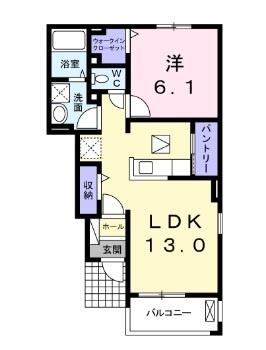 ジェルメ　Ⅲ（102） 間取り図画像