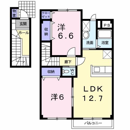 アヴニール・宮島　Ａ（202） 間取り図画像