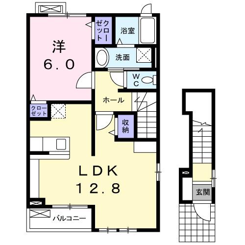 メゾンクラール（202） 間取り図画像